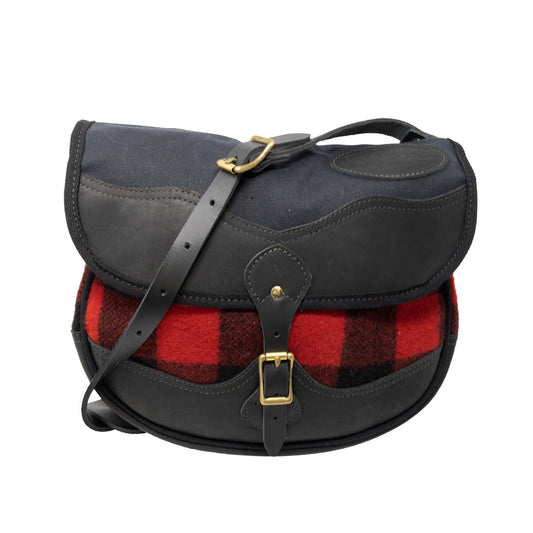 Premium Shell Bag - Red Plaid Wool - Large